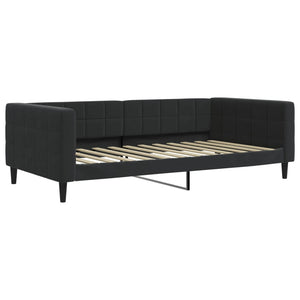 Divano Letto con Letto Estraibile Nero 100x200 cm in Velluto