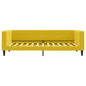 Divano Letto con Letto Estraibile-Sofa Letto-Daybed Giallo 100x200 cm in Velluto 598690