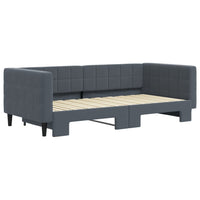 Divano Letto con Letto Estraibile Grigio Scuro 90x190cm Velluto 3196705