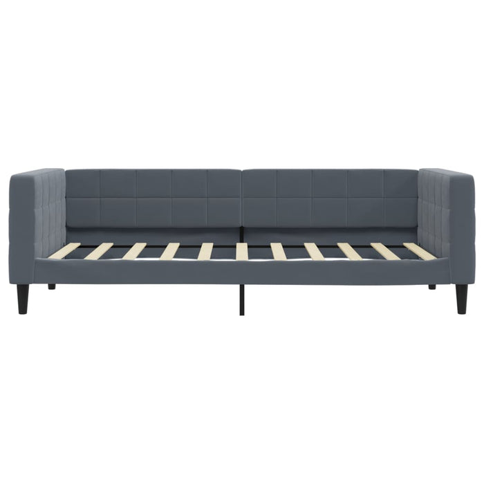 Divano Letto con Letto Estraibile-Sofa Letto-Daybed Grigio Scuro 90x190cm Velluto 170506