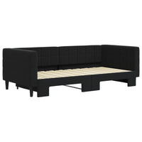 Divano Letto con Letto Estraibile Nero 90x190 cm in Velluto 3196706