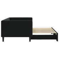 Divano Letto con Letto Estraibile Nero 90x190 cm in Velluto 3196706