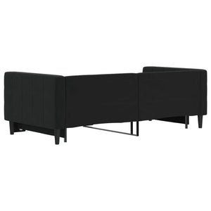 Divano Letto con Letto Estraibile Nero 90x190 cm in Velluto 3196706