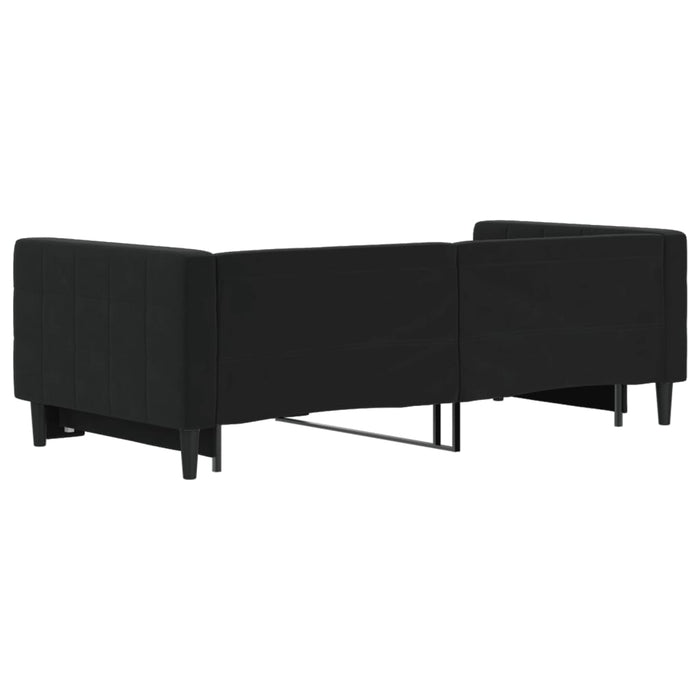 Divano Letto con Letto Estraibile-Sofa Letto-Daybed Nero 90x190 cm in Velluto 484541