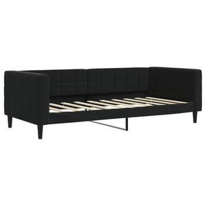 Divano Letto con Letto Estraibile Nero 90x190 cm in Velluto 3196706