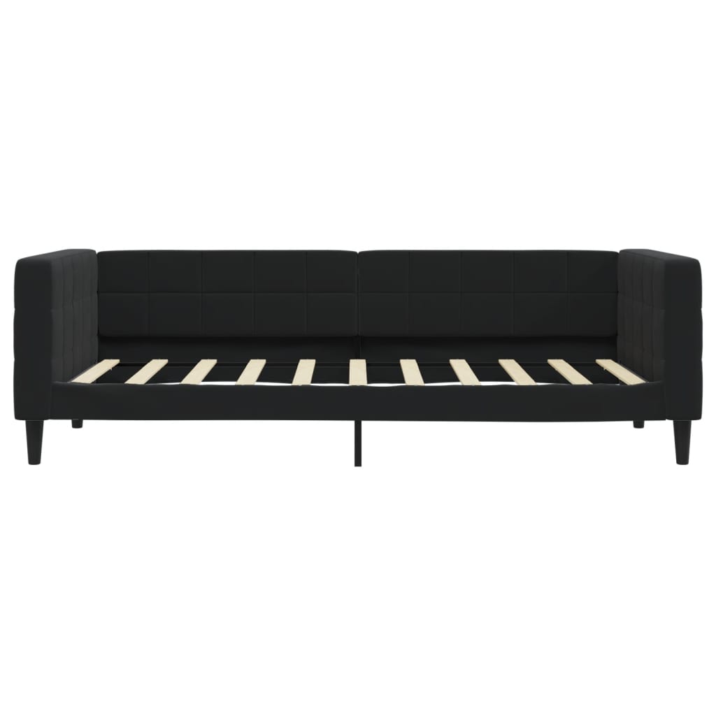 Divano Letto con Letto Estraibile Nero 90x190 cm in Velluto 3196706