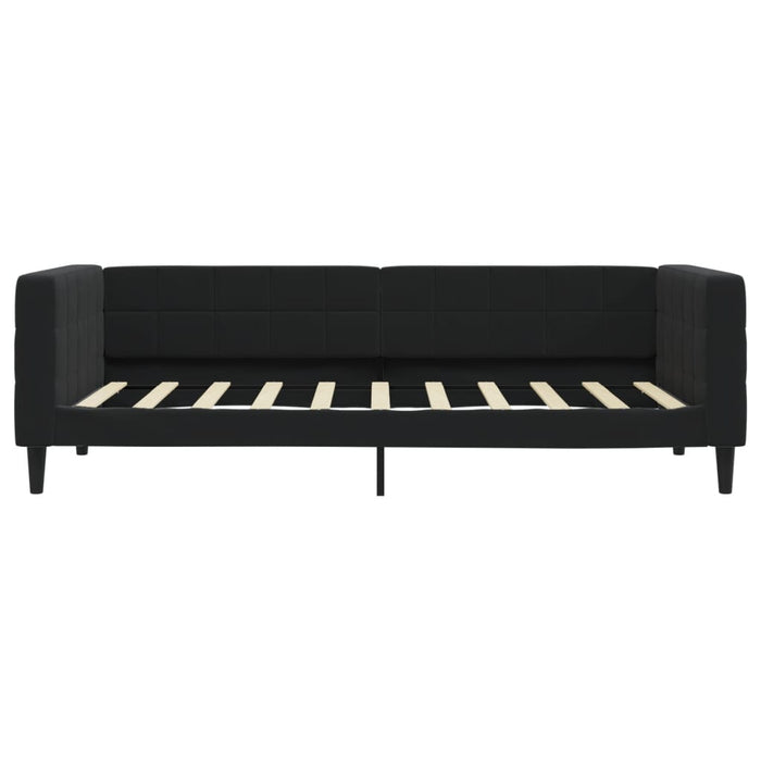 Divano Letto con Letto Estraibile Nero 90x190 cm in Velluto 3196706