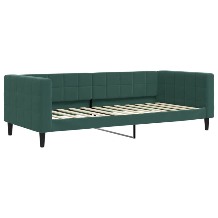 Divano Letto Estraibile Materassi Verde Scuro 90x200 Velluto 3196717