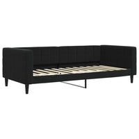 Divano Letto Estraibile con Materassi Nero 90x200 cm Velluto 3196719