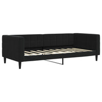 Divano Letto Estraibile con Materassi Nero 90x190 cm Velluto 3196730