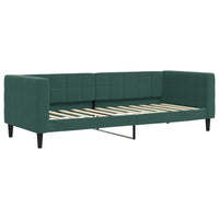 Divano Letto Estraibile Cassetti Verde Scuro 80x200cm Velluto 3196734