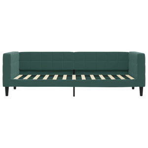 Divano Letto Estraibile Cassetti Verde Scuro 80x200cm Velluto