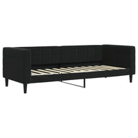 Divano Letto Estraibile con Cassetti Nero 80x200 cm in Velluto 3196736