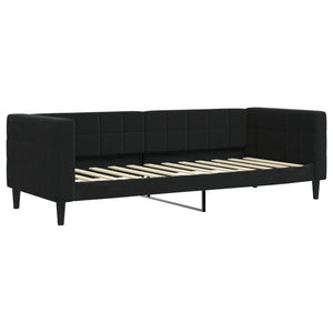 Divano Letto Estraibile con Cassetti Nero 80x200 cm in Velluto 3196736