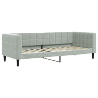 Divano Letto Estraibile Cassetti-Sofa Letto-Daybed Grigio Chiaro 90x200cm Velluto 134480
