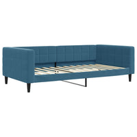 Divano Letto Estraibile con Cassetti Blu 100x200 cm in Velluto 3196745