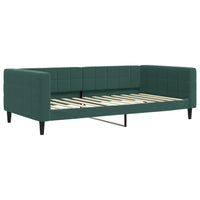 Divano Letto Estraibile Cassetti Verde Scuro 100x200cm Velluto