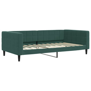 Divano Letto Estraibile Cassetti Verde Scuro 100x200cm Velluto 3196748