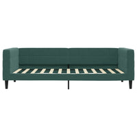 Divano Letto Estraibile Cassetti Verde Scuro 100x200cm Velluto 3196748