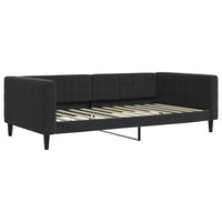 Divano Letto Estraibile con Cassetti Nero 100x200 cm in Velluto 3196750