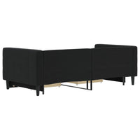 Divano Letto Estraibile con Cassetti Nero 90x190 cm in Velluto 3196754