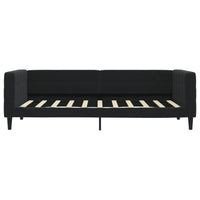 Divano Letto Estraibile con Cassetti Nero 90x190 cm in Velluto 3196754
