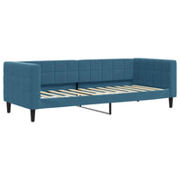 Divano Letto Estraibile con Cassetti Blu 80x200 cm in Velluto