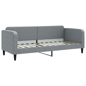 Divano Letto con Materasso-Sofa Letto-Daybed Grigio Chiaro 80x200 cm in Tessuto 203772