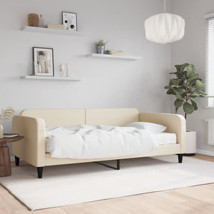 Divano Letto con Materasso-Sofa Letto-Daybed Crema 80x200 cm in Tessuto 614726
