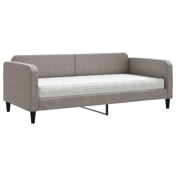 Divano Letto con Materasso-Sofa Letto-Daybed Tortora 90x200 cm in Tessuto 241472