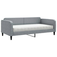 Divano Letto con Materasso-Sofa Letto-Daybed Grigio Chiaro 100x200 cm in Tessuto 158405