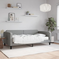 Divano Letto con Materasso-Sofa Letto-Daybed Grigio Chiaro 100x200 cm in Tessuto 158405