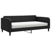 Divano Letto con Materasso-Sofa Letto-Daybed Nero 100x200 cm in Tessuto 408909