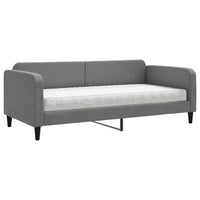 Divano Letto con Materasso-Sofa Letto-Daybed Grigio Scuro 90x190 cm in Tessuto 154115