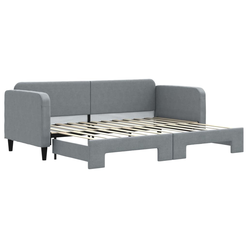 Divano Letto con Letto Estraibile-Sofa Letto-Daybed Grigio Chiaro 80x200 Tessuto 582861