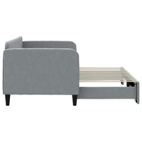 Divano Letto con Letto Estraibile Grigio Chiaro 80x200 Tessuto