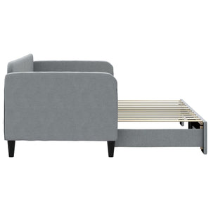Divano Letto con Letto Estraibile Grigio Chiaro 80x200 Tessuto
