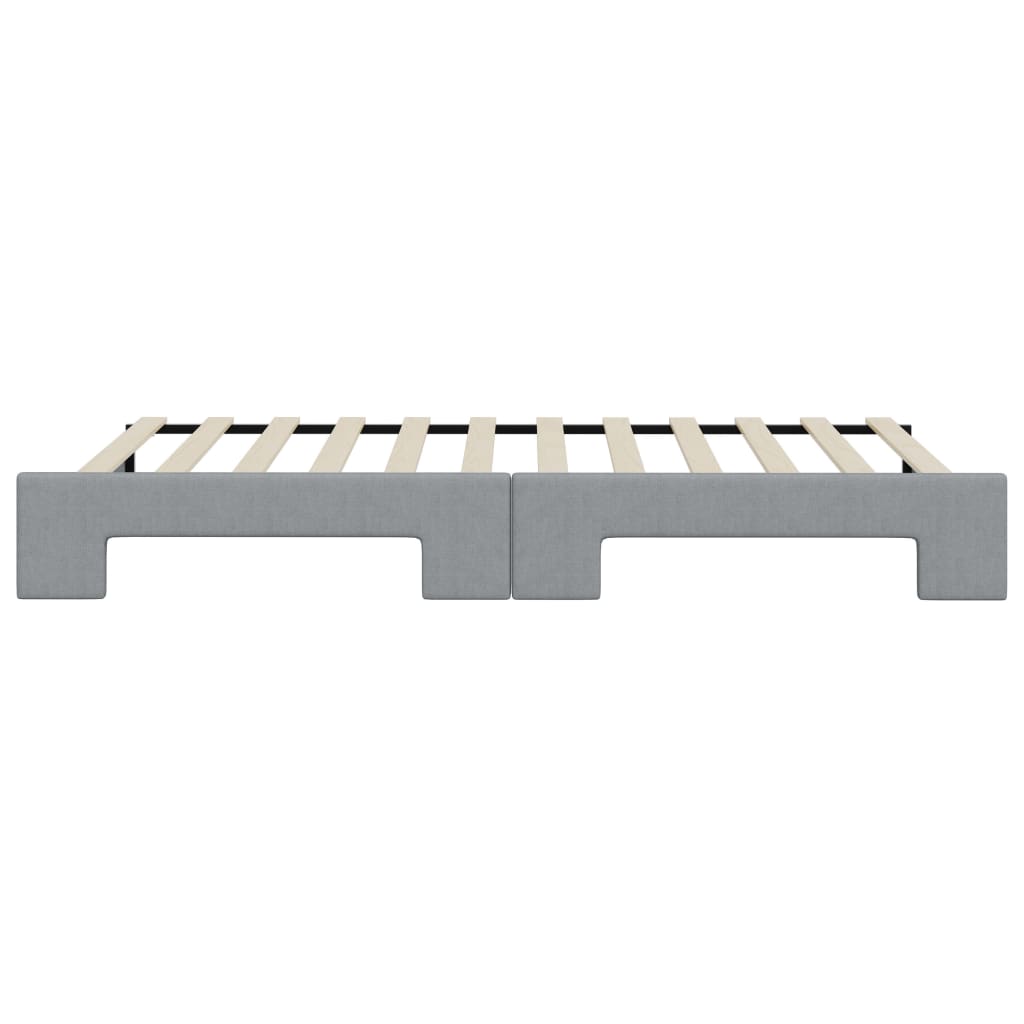 Divano Letto con Letto Estraibile Grigio Chiaro 80x200 Tessuto