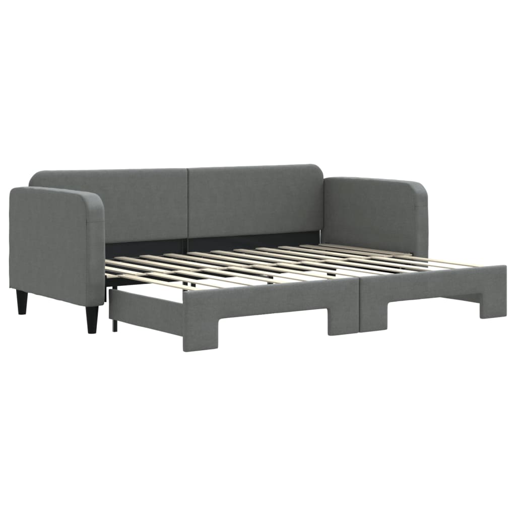 Divano Letto con Letto Estraibile Grigio Scuro 80x200 Tessutocod mxl 130587