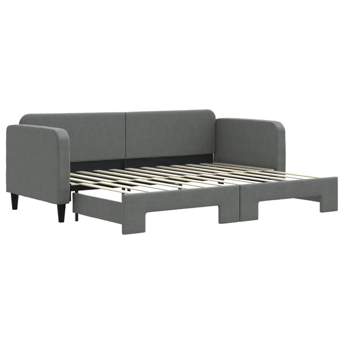 Divano Letto con Letto Estraibile-Sofa Letto-Daybed Grigio Scuro 80x200 Tessuto 182701