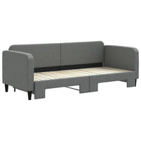 Divano Letto con Letto Estraibile Grigio Scuro 80x200 Tessuto 3196812