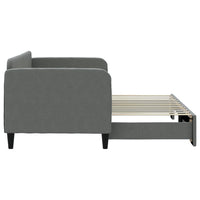 Divano Letto con Letto Estraibile Grigio Scuro 80x200 Tessuto 3196812