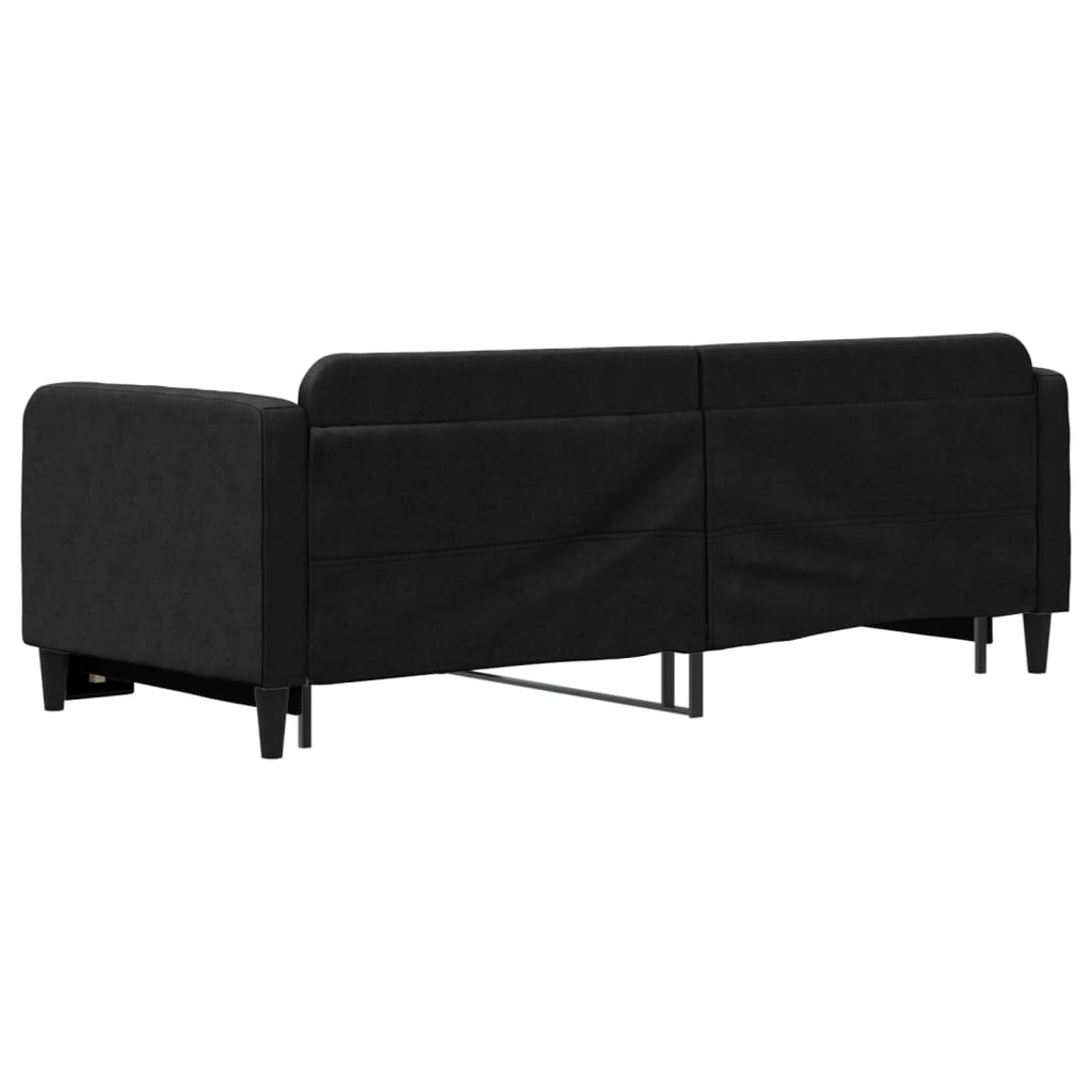Divano Letto con Letto Estraibile Nero 80x200 Tessuto