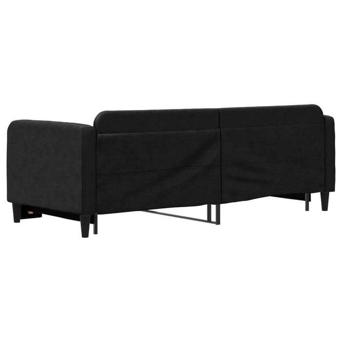 Divano Letto con Letto Estraibile Nero 80x200 Tessuto