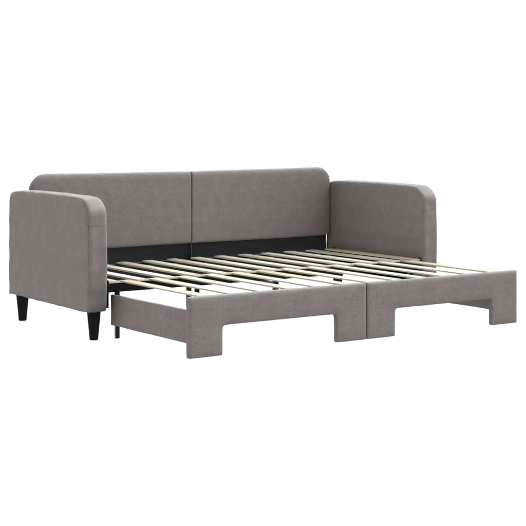 Divano Letto con Letto Estraibile-Sofa Letto-Daybed Tortora 80x200 cm Tessuto 251387