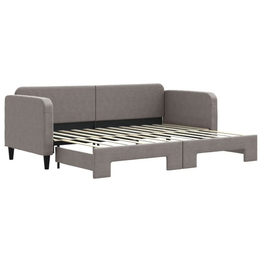 Divano Letto con Letto Estraibile-Sofa Letto-Daybed Tortora 80x200 cm Tessuto 251387