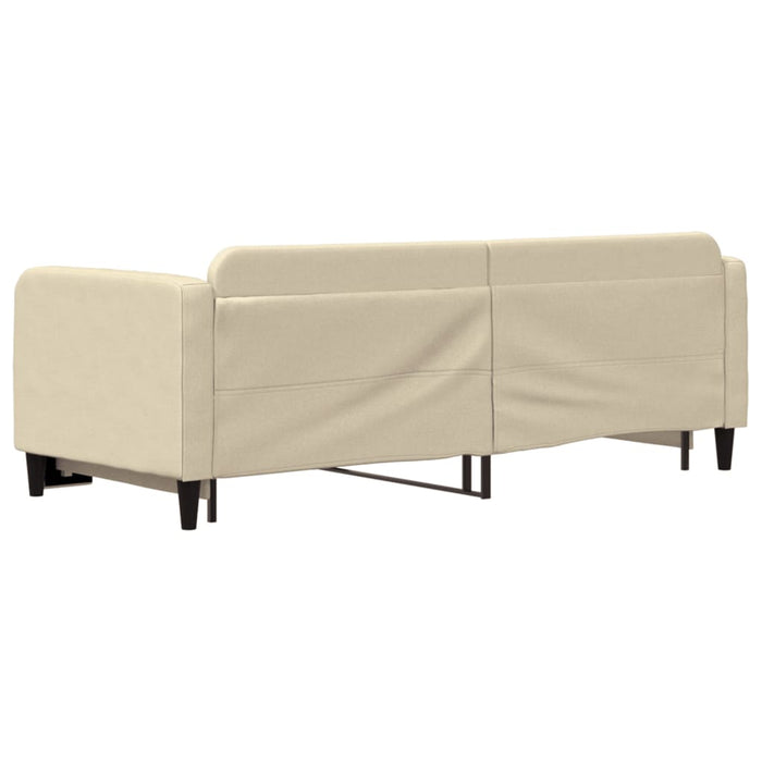 Divano Letto con Letto Estraibile-Sofa Letto-Daybed Crema 80x200 cm Tessuto 228093