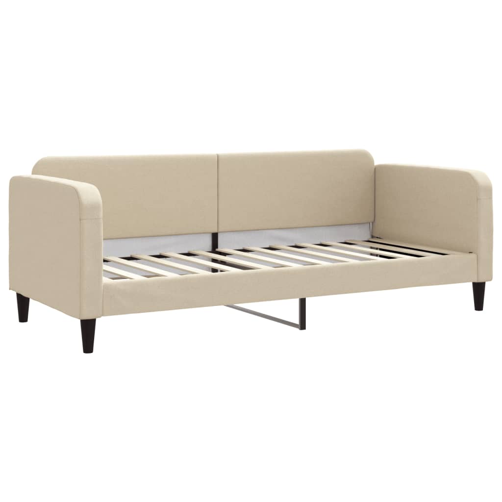 Divano Letto con Letto Estraibile-Sofa Letto-Daybed Crema 80x200 cm Tessuto 228093