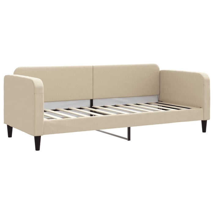 Divano Letto con Letto Estraibile-Sofa Letto-Daybed Crema 80x200 cm Tessuto 228093