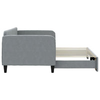 Divano Letto con Letto Estraibile Grigio Chiaro 90x200 Tessuto 3196816
